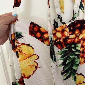 Sweetheart Halter Pineapple Dress